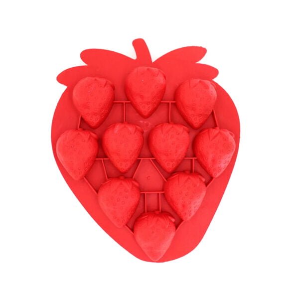 Jordbær silikone isterning form 3