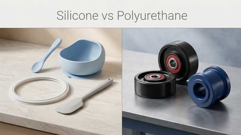 confronto tra materiale siliconico e poliuretano