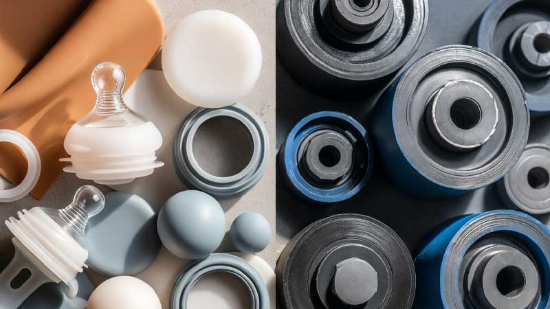 porównanie materiałów silikonowych i poliuretanowych