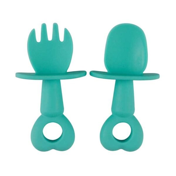 Heat Resistant Silicone Spoon and Fork Pair 17