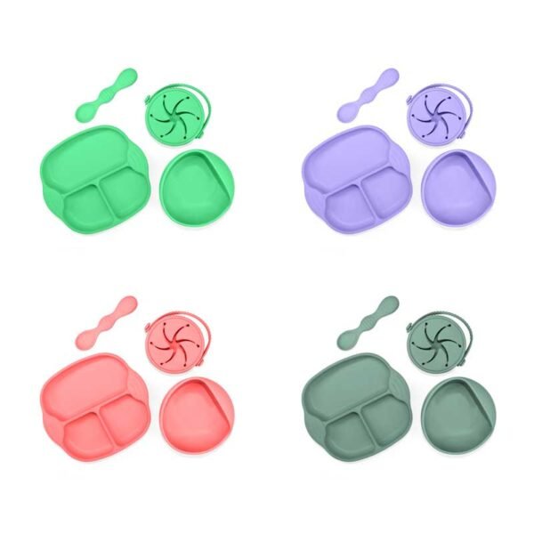 Set Makanan Silikon Multi Fungsi untuk Bayi 9