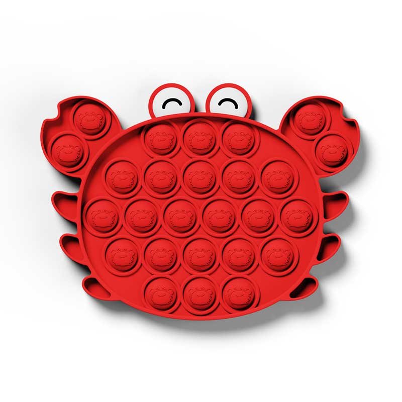 Zabawna zabawka typu push pop w kształcie kraba 2