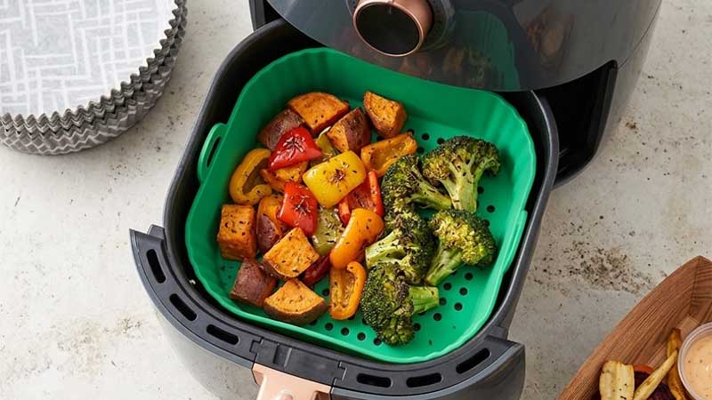Silikoneindlæg i airfryer