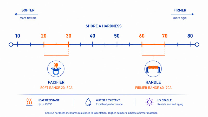 Shore A-hardheidsschaal voor siliconenproducten