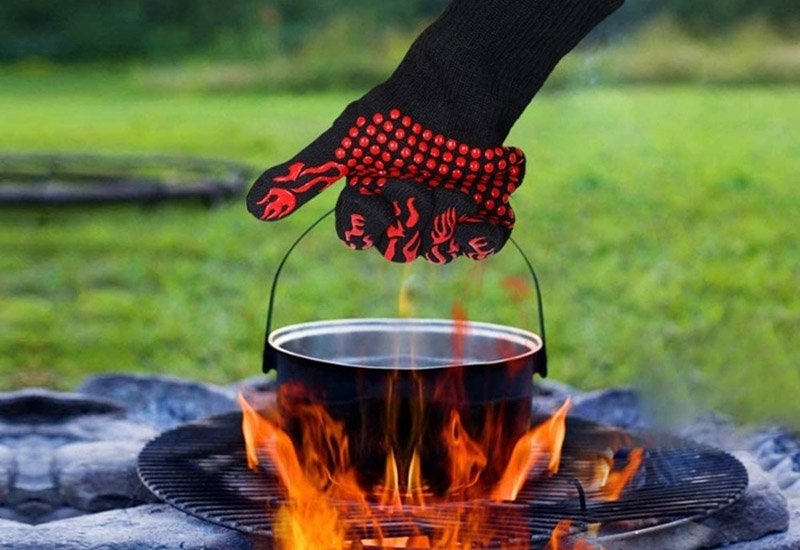 aangepaste barbecue siliconen handschoen 5