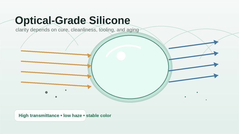 Optiese graad silikoonlens met ligtransmissiepaaie