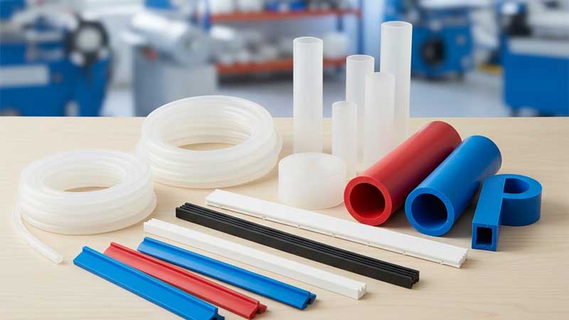 Silicone Extrusion molding product strips tubes