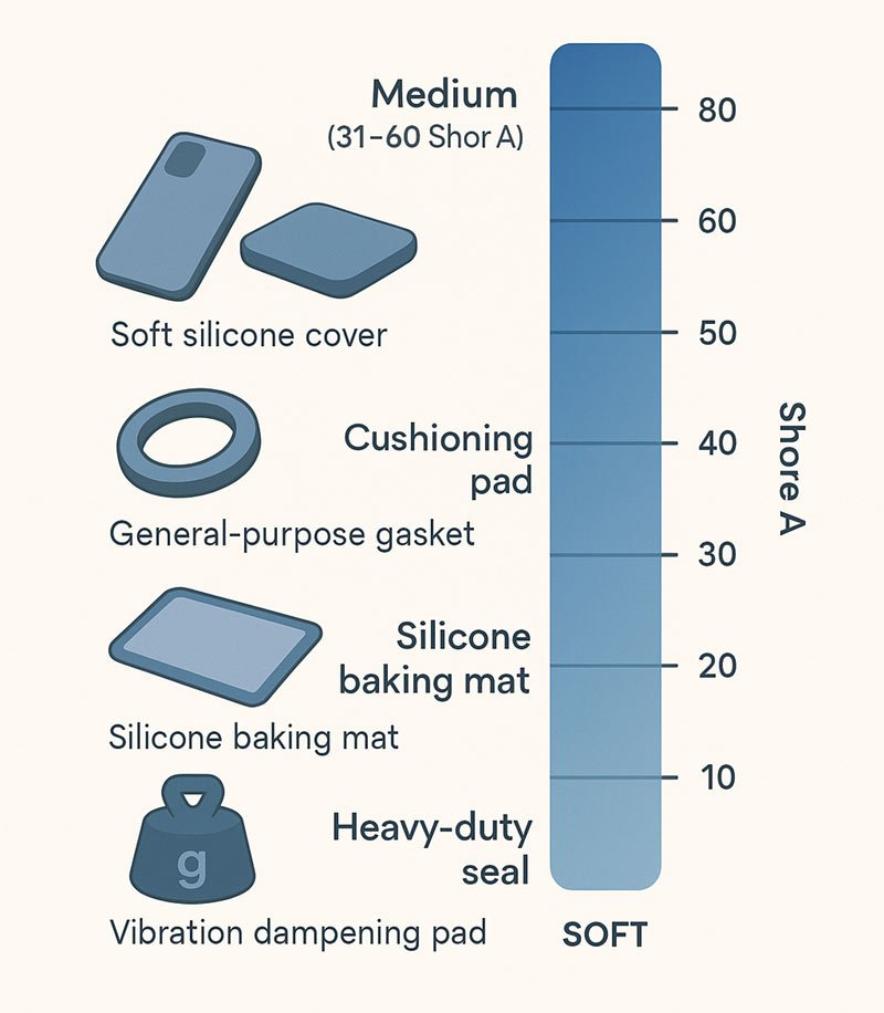 Silikoonmat Dikte Durometer Seleksiegids 3