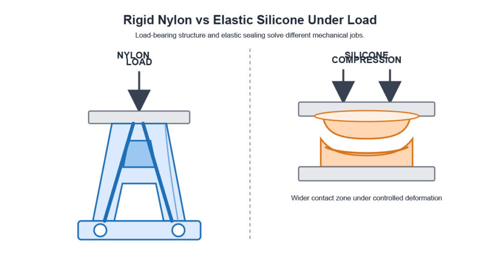 02 Nylon-Silikon unter Last