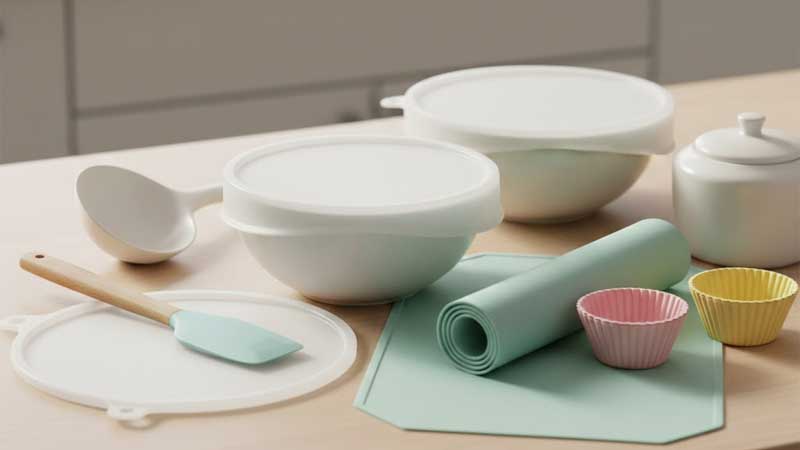 Deckel, Unterlage, Löffel, Spatelform aus lebensmittelechtem Silikon