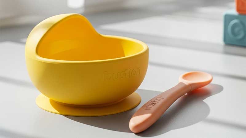 Silikonschüssel und Löffel 1