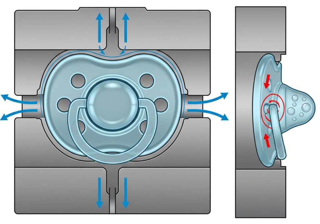 silikoon vorm ventilasie ontwerp diagram