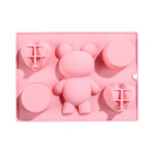 Schokoladen-Silikonform mit Bär und Herz