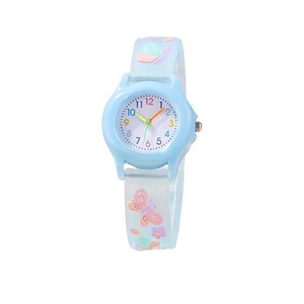 Kids Butterfly Silicone Band Watch - 이미지 3