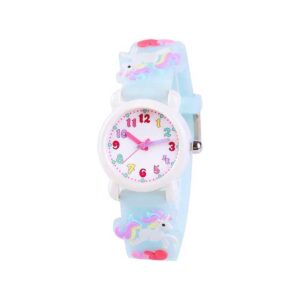 שעון חד קרן עם רצועת סיליקון לילדים