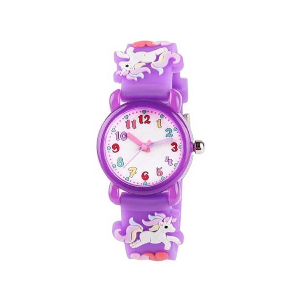 ⁦Silicone Band Unicorn Watch for Kids⁩ - الصورة ⁦4⁩