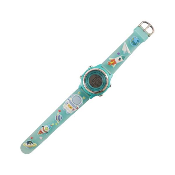 ⁦Silicone Band Space-Themed Watch for Kids⁩ - الصورة ⁦5⁩