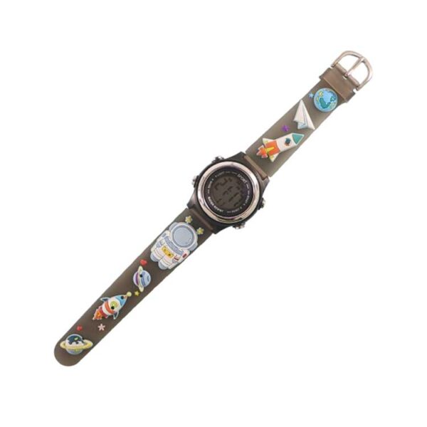 ⁦Silicone Band Space-Themed Watch for Kids⁩ - الصورة ⁦4⁩
