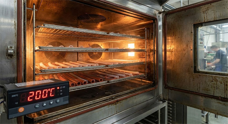 Βιομηχανικός φούρνος θερμού αέρα για μεταθερμική σκλήρυνση σιλικόνης