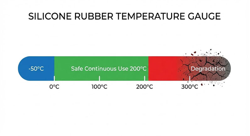 Πίνακας θερμοκρασίας λειτουργίας ασφαλούς σιλικόνης