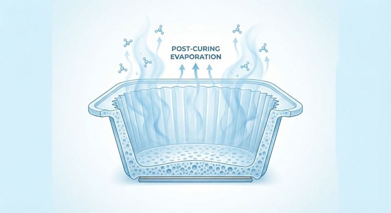 Flüchtige Stoffe verdunsten aus der Silikonschale