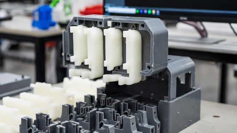 Pieza de silicona multifuncional lista para ensamblar.