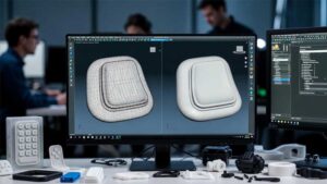 Comparação de arquivos STL e STP para peças de silicone