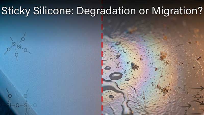 Il fenomeno del silicone appiccicoso: degradazione del polimero vs. migrazione del plastificante