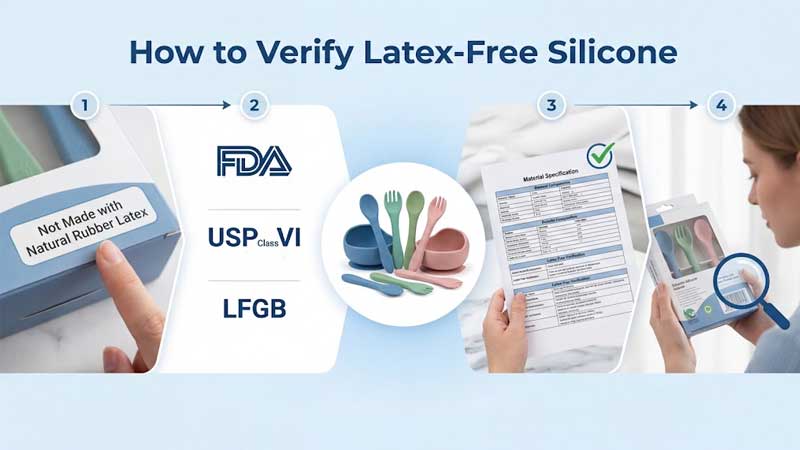 Vérifiez que le silicone est sans latex.