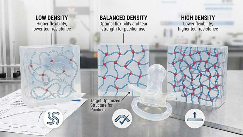 تصویرسازی مفهوم تراکم پیوند عرضی سیلیکونی