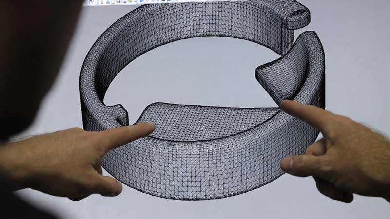 silikoon STL-lêergaas van naderby