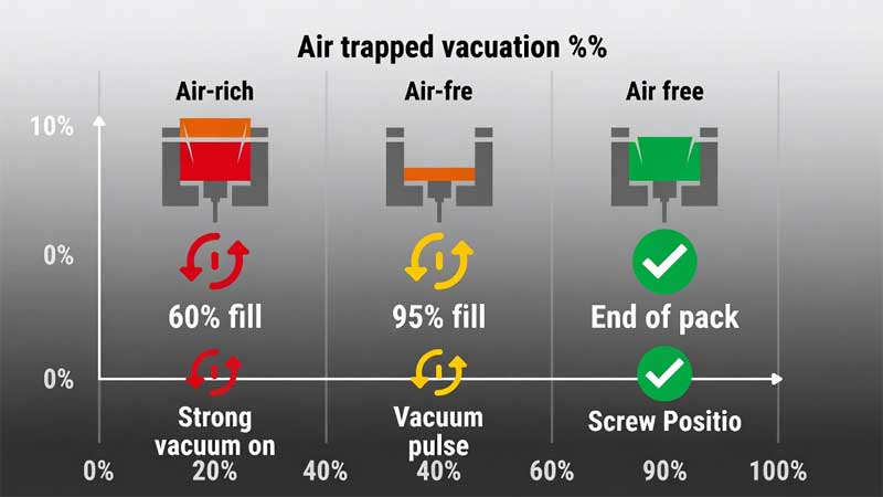 Diagramme de séquence de temporisation du vide étagé en silicone
