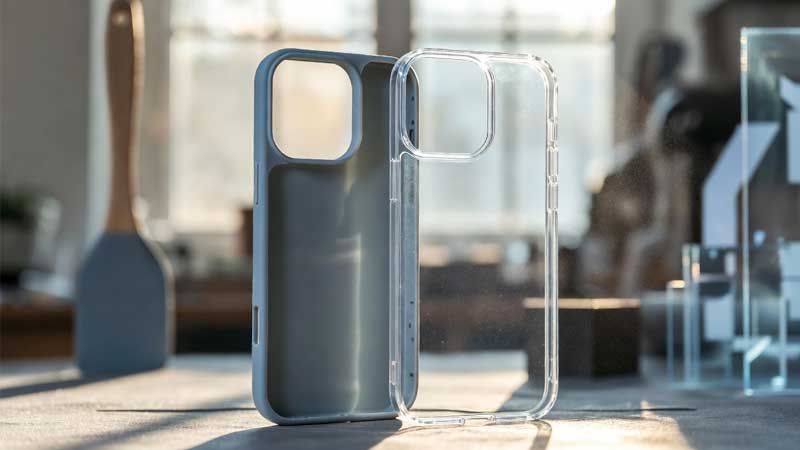 custodia per telefono in silicone e policarbonato