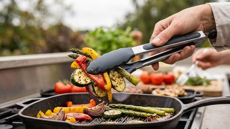 Kẹp silicon gắp thức ăn