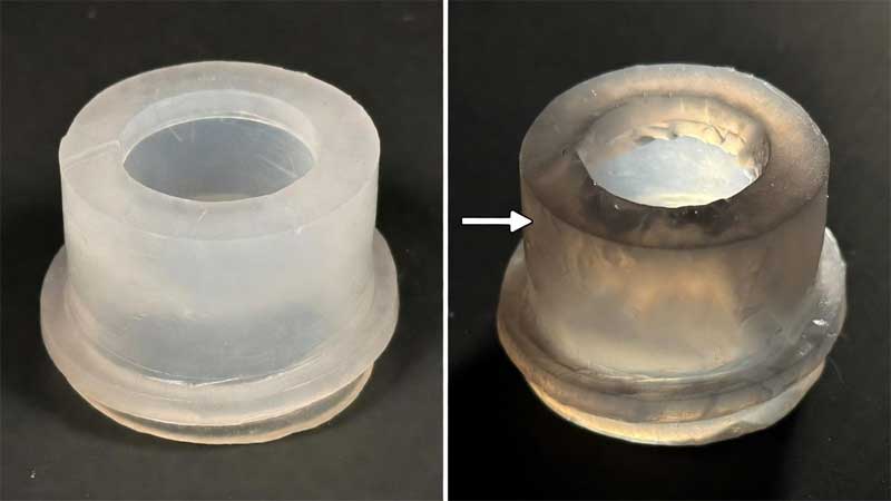 strato di essudato oleoso uniforme in silicone