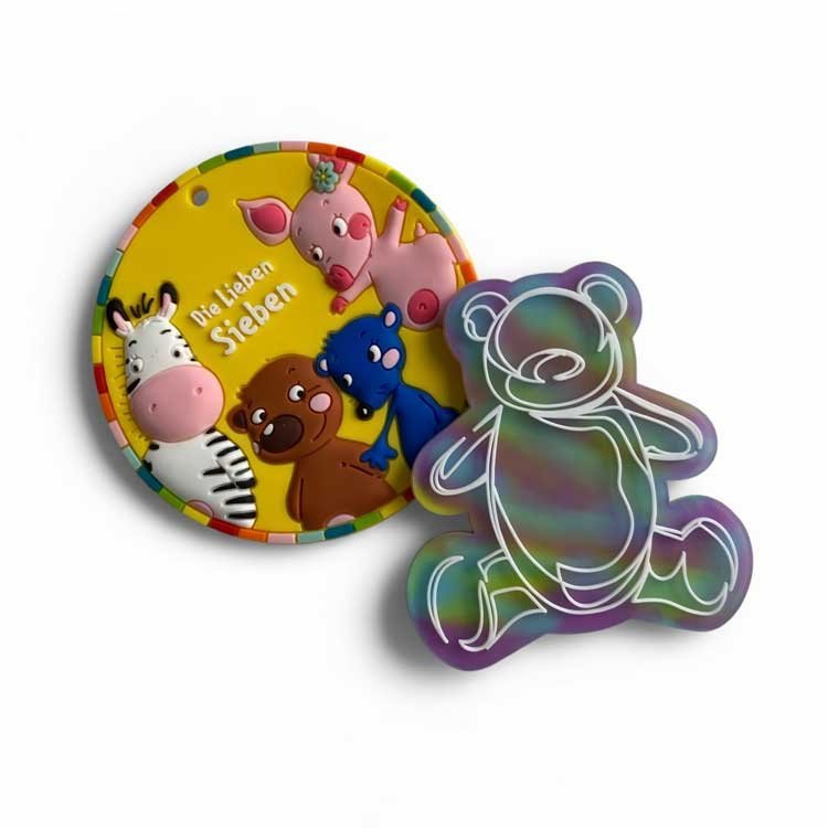 pegatinas de silicona de oso animal de dibujos animados