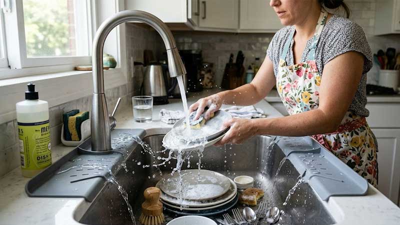 מגן סיליקון להזרקת מים לכיור