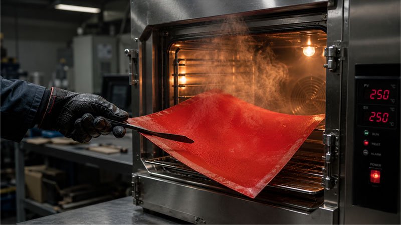 Tappetino da forno in silicone testato ad alta temperatura in forno industriale