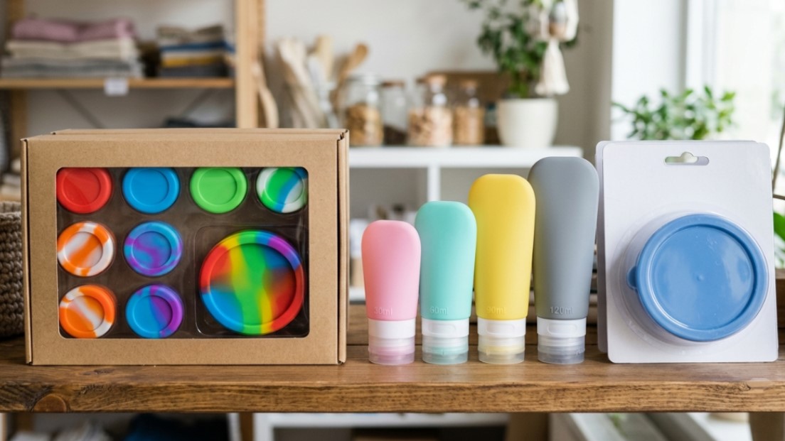 Confezioni personalizzate per set di contenitori in silicone personalizzati