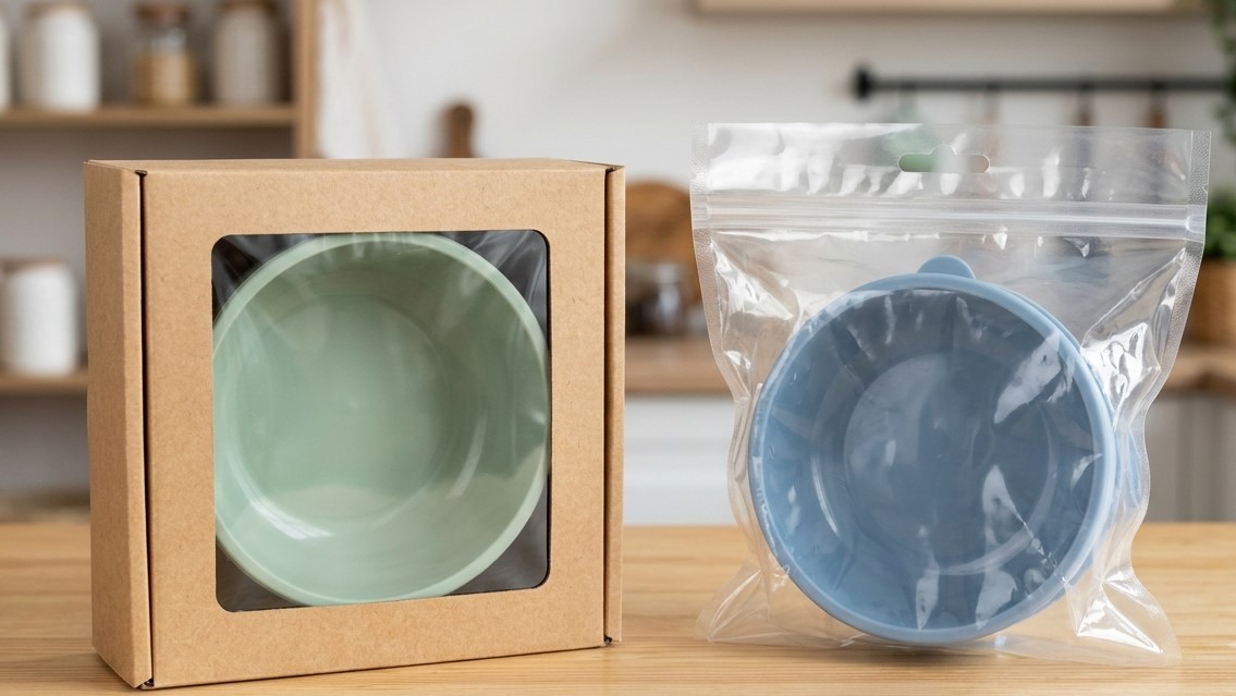 Emballage personnalisé pour bols en silicone avec exigences spécifiques