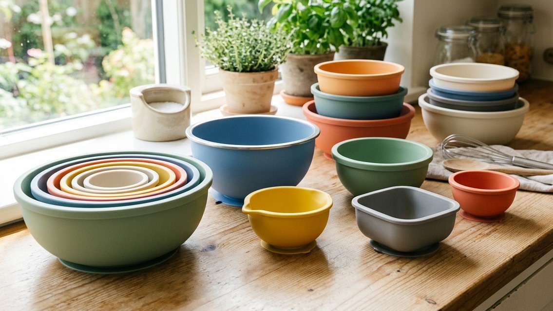 Bols en silicone sur mesure, adaptés au contact alimentaire et empilables, disponibles