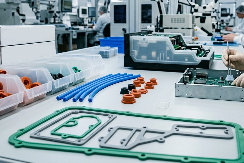 Wycinanie matrycowe i formowanie niestandardowych części silikonowych o ścisłej tolerancji do zastosowań przemysłowych w elektronice i urządzeniach elektrycznych