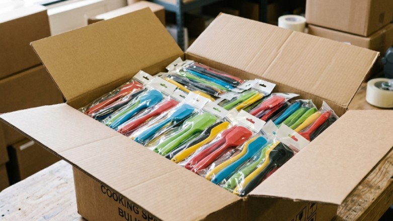 Paketlenmiş silikon kaşık spatulalar, Distribütörler ve Toptancılar için paketlenmiştir.
