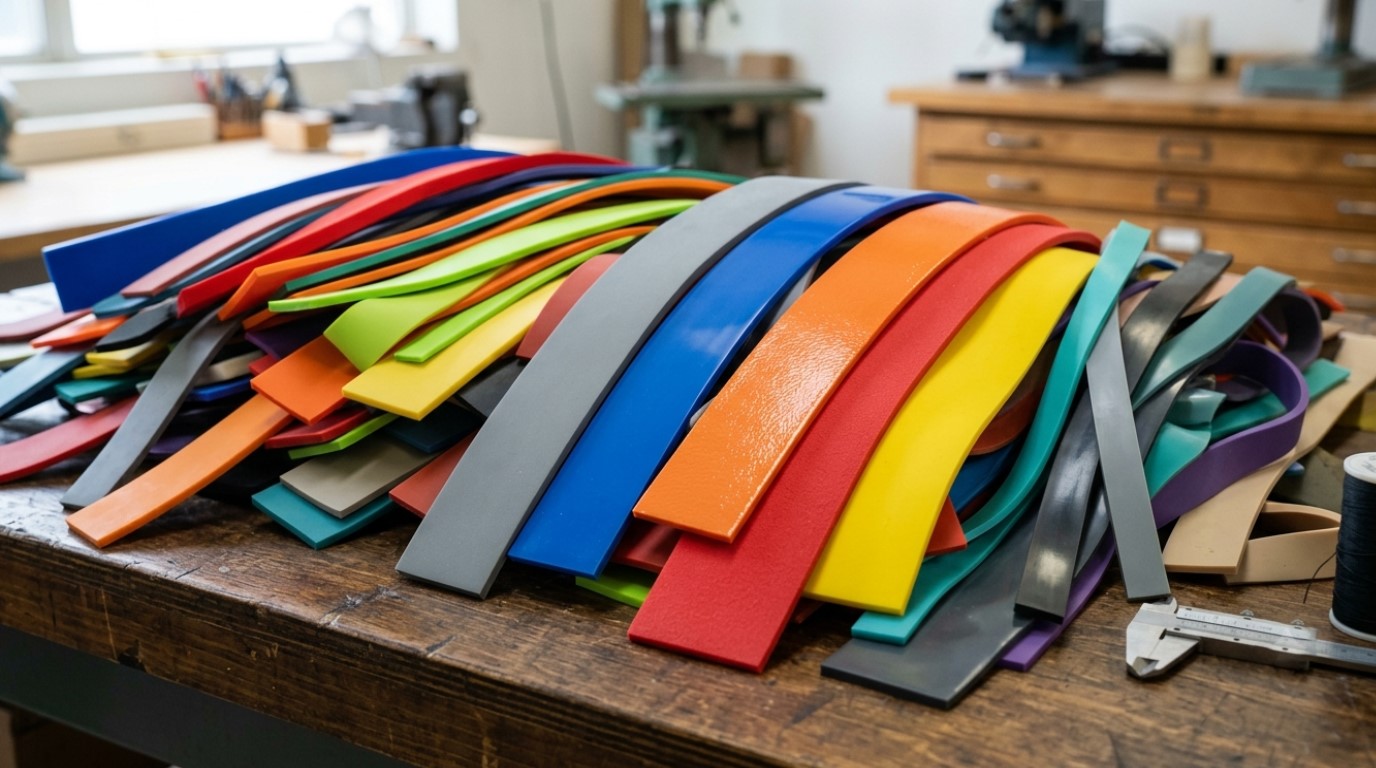 Diferentes cores e acabamentos de superfície para tiras de borracha de silicone personalizadas.