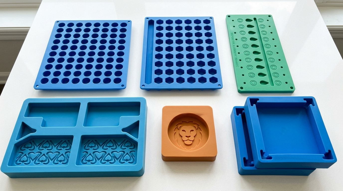 Different layouts of silicone candy molds 1