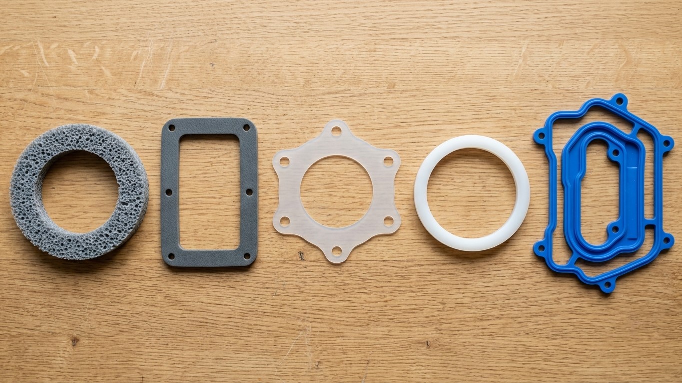 Different materials for silicone gaskets with distinct properties and performance in applications