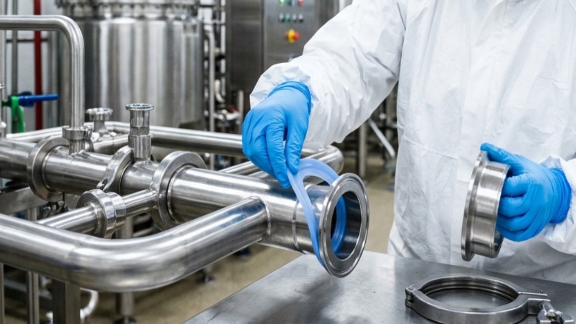 FDA-approved silicone gaskets for food processing instrument