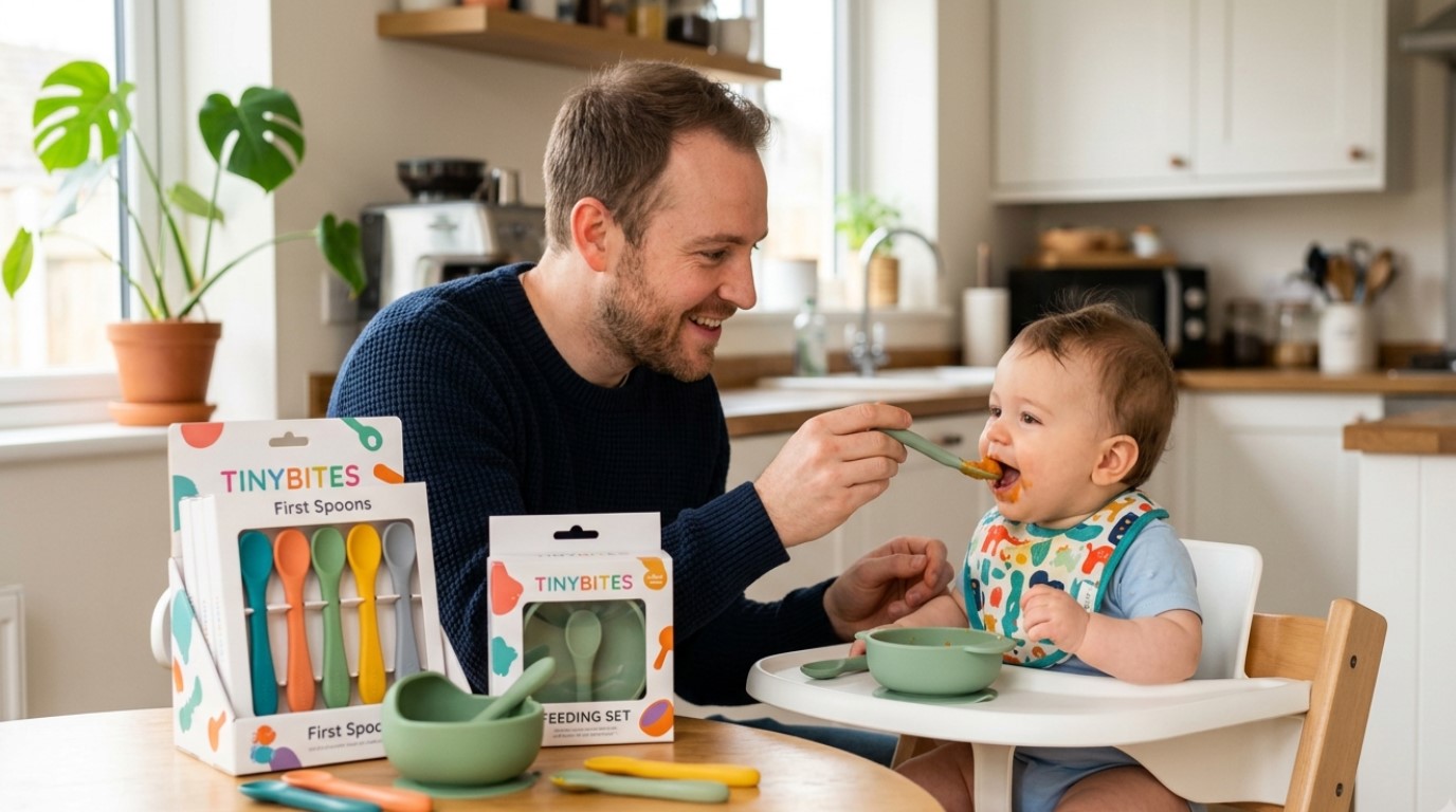 Cucchiai per neonati in silicone alimentare per marche di alimentazione infantile