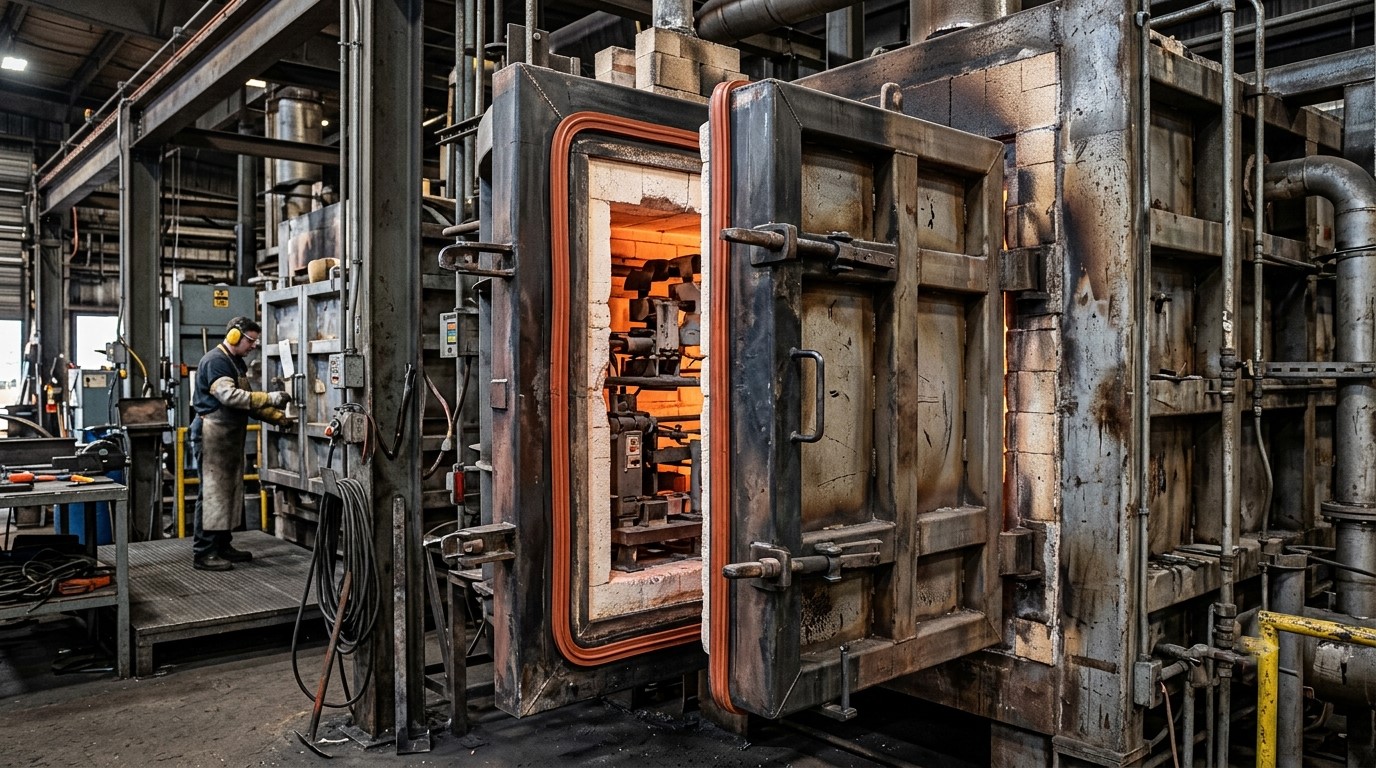 Tiras de borracha de silicone resistentes ao calor em aplicações de equipamentos industriais