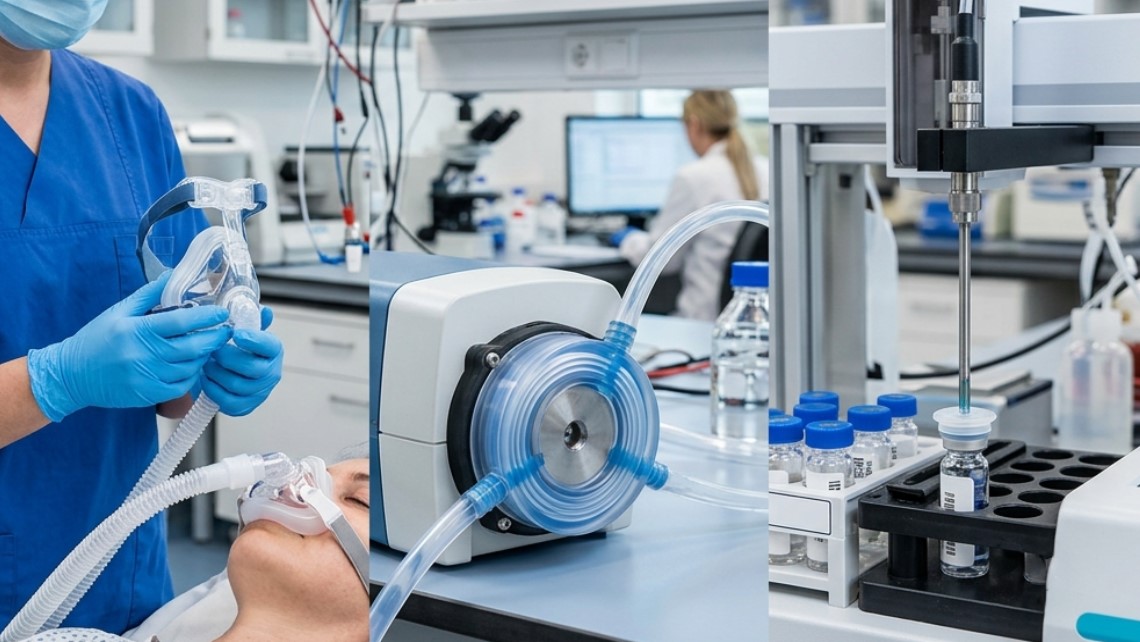 Medical-grade silicone gaskets for medical devices, medical diagnostics, and transfer pumps